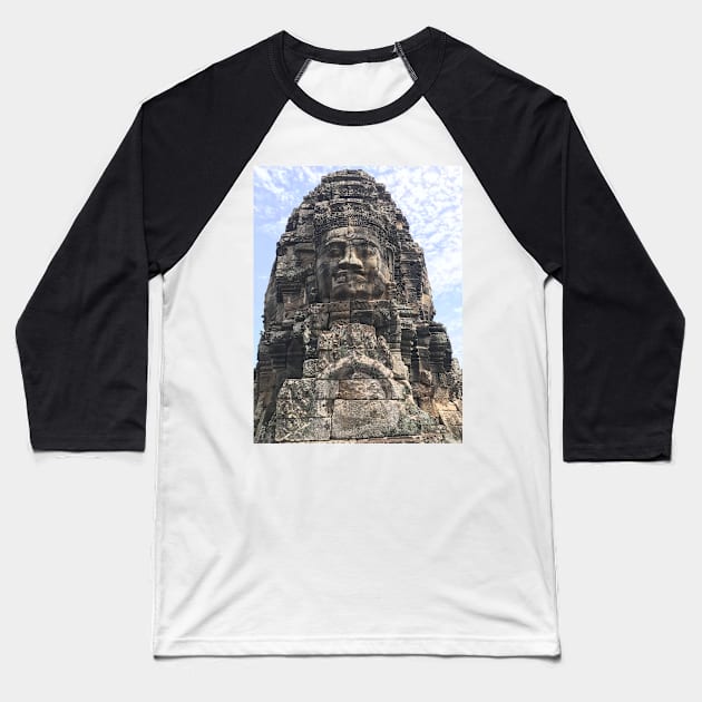 Cambodian Temple Baseball T-Shirt by Andrii Haranin